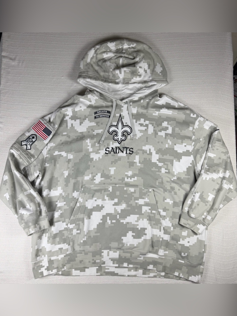 Nike New Orleans Saints Salute to Service Arctic Camo Hoodie Men's XXL
